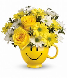 Teleflora's Be Happy Bouquet from Olander Florist, fresh flower delivery in Chicago
